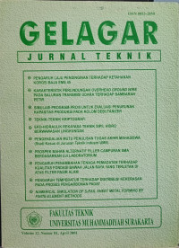 Image of GELAGAR: Jurnal Teknik (Vol. 12, No. 01)