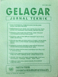 Image of GELAGAR: Jurnal Teknik (Vol. 14, No. 01)