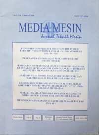 Image of Media Mesin: Jurnal Teknik Mesin (Vol. 5, No. 1)